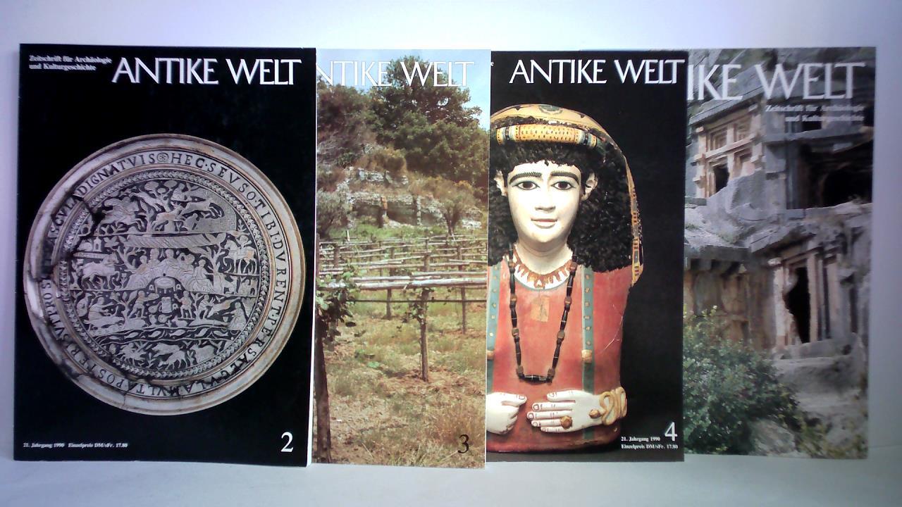 Antike Welt - Zeitschrift fr Archologie und Kulturgeschichte - 21. Jahrgang 1990, Heft 2 bis 4 sowie eine Sondernummer 1989: Lykien. Zusammen 4 Hefte