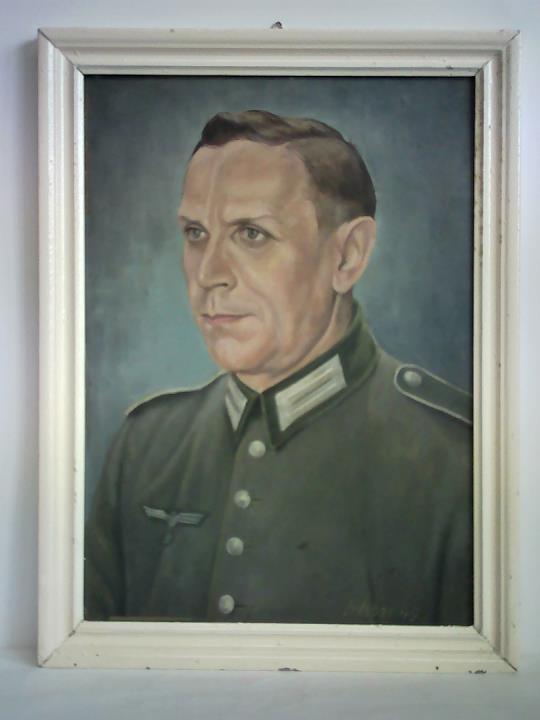 Weber, Andreas Paul (geb. 1. November 1893, Arnstadt - gest. 9. November 1980, Schretstaken bei Mlln/Schleswig-Holstein) - Brustportrait eines Soldaten - l auf Holz