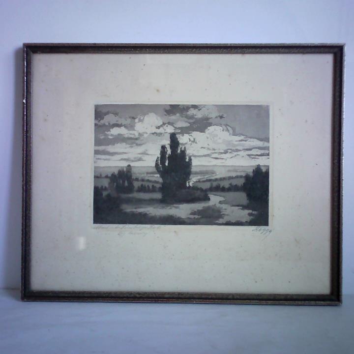 Rogge, Cornelius (1874 - 1936) - Abend in der Lneburger Heide - Original Radierung