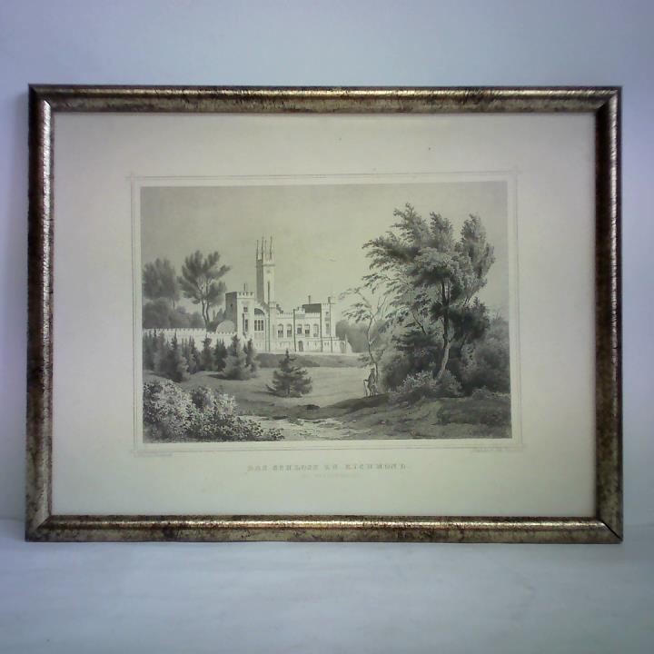 (Braunschweig) - Das Schloss zu Richmond bei Braunschweig - Stahlstich von Joh. Poppel nach L. Rohbock