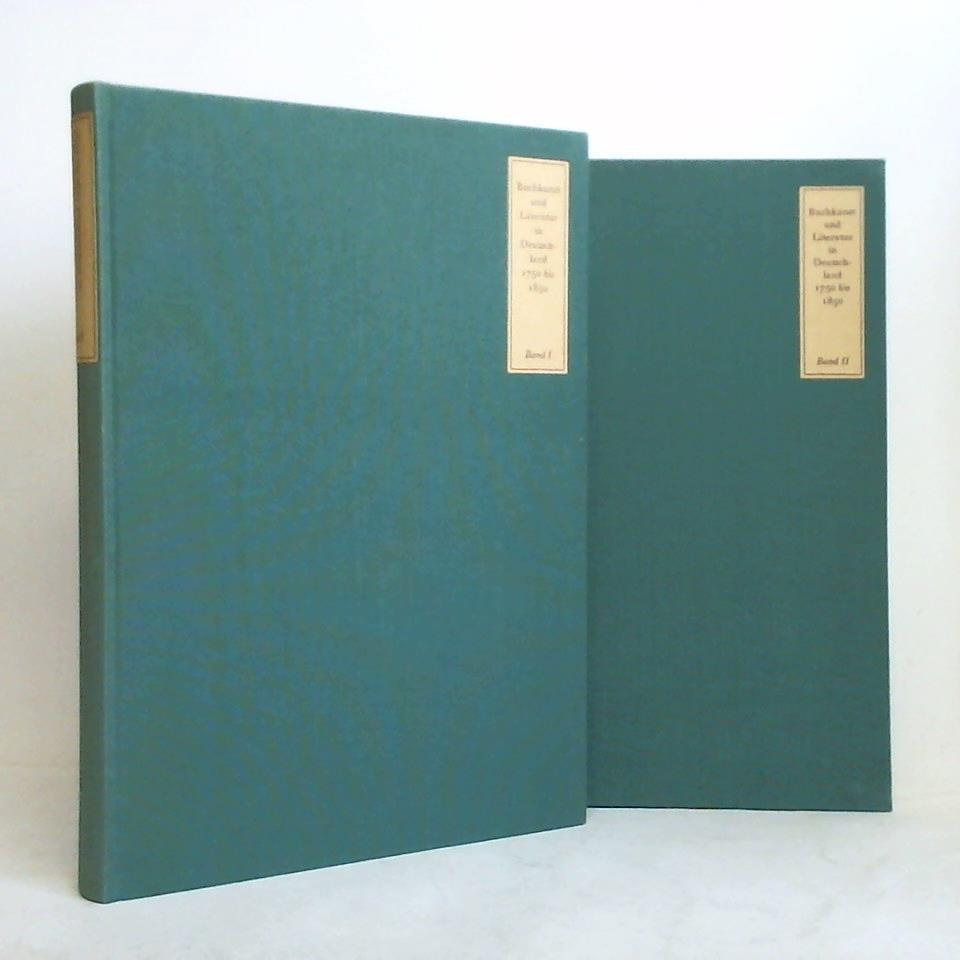 Hauswedell, Ernst L. / Voigt, Christian (Hrsg.) - Buchkunst und Literatur in Deutschland 1750 bis 1850, Band 1: Texte / Band 2: Abbildungen. Zusammen 2 Bnde