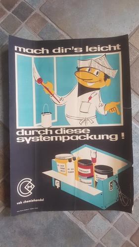 VEB Chemiehandel - Mach dir's leicht durch diese Systempackung! Werbeplakat