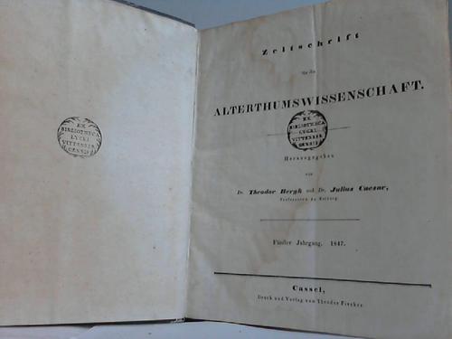 Bergk, Theodor/Caesar, Julius (Hrsg.) - Zeitschrift fr die Alterthumswissenschaft