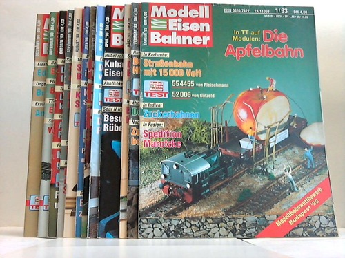 Modelleisenbahner - Magazin fr Vorbild und Modell. Jahrgang 1993. Heft 1 - 12. 12 Hefte