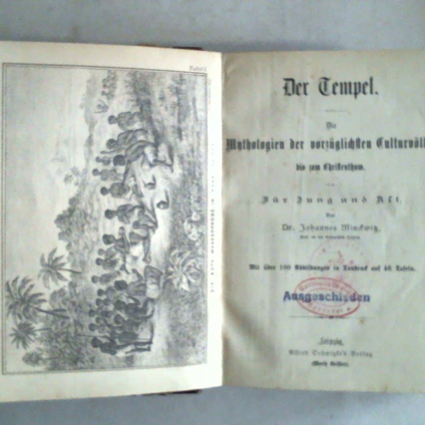 Minckwitz, Johannes - Der Tempel. Die Mythologien der vorzglichsten Culturvlker bis zum Christenthum