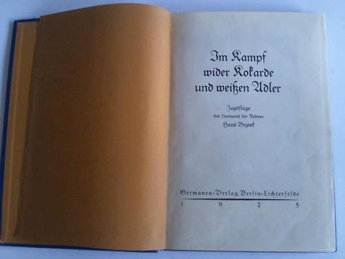 Brzenk, Hans - Im Kampf wider Kokarde und weien Adler. Jagdflge des Leutnants der Reserve Hans Brzenk