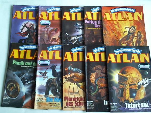 Atlan -  Die Abenteuer der SOL - Perry Rhodan Sonderreihe. Sammlung von 10 Heften