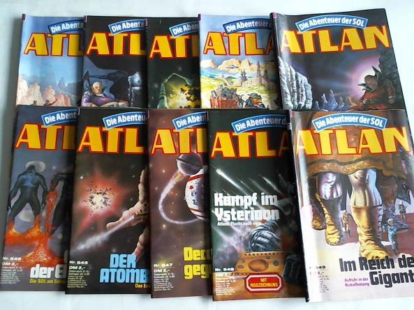 Atlan -  Die Abenteuer der SOL - Perry Rhodan Sonderreihe. Sammlung von 10 Heften