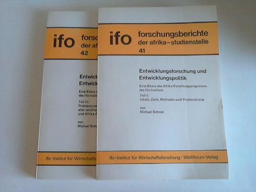 IFO-Institut fr Wirtschaftsforschung / Bohnet, Michael - Entwicklungsforschung und Entwicklungspolitik. Eine Bilanz des Afrika-Forschungsprogramms des Ifo-Instituts. Teil I und II. 2 Bnde