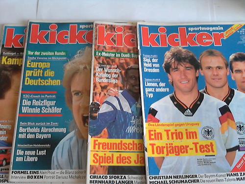Kicker Sportmagazin - 4 Hefte aus 1993. Nr. 40,80,82 und 84