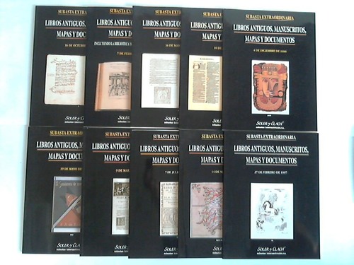Soler y Llach, subastas internationales, s.a. (Hrsg.) - Libros Antiguos, Manuscritos, Mapas y Documentos. 10 Kataloge