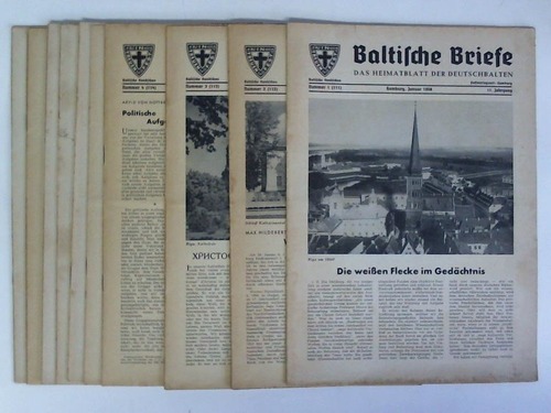 Baltische Briefe - Das Heimatblatt der Deutschbalten - 11. Jahrgang 1958, Nummer 1 bis 12 (in 11 Heften)