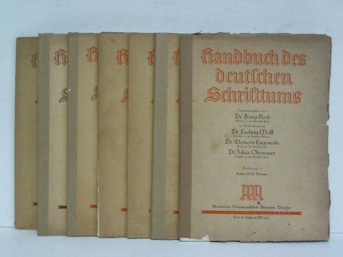 Koch, Franz (Hrsg.) - Handbuch des deutschen Schriftentums - Lieferung 1 bis 7