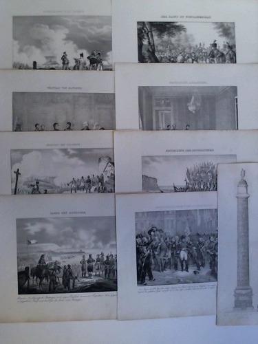 Napoleon Bonaparte - 9 Lithographien: Napoleon bei verschiedenen Ereignissen