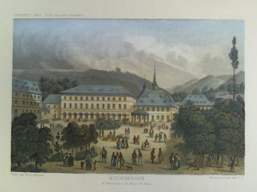 Niederbronn - Colorierter Stahlstich, gedruckt von N. Rmond, nach C. F.