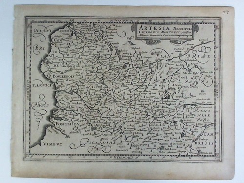 Artesia Descriptio, I. Surhonio Montensi - Karte im Kupferstich