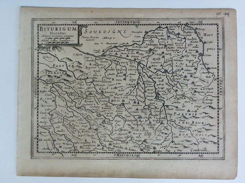 Biturigum Ducatus - Karte im Kupferstich