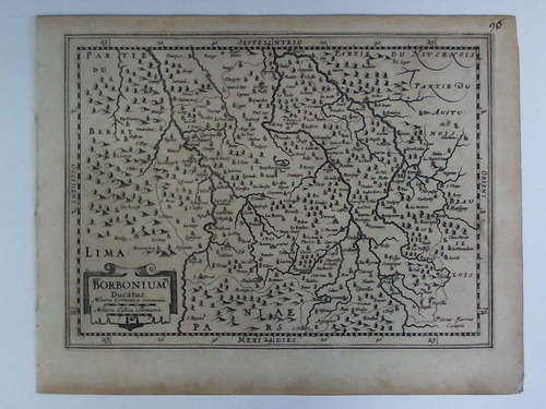 Borbonium Ducatus - Karte im Kupferstich