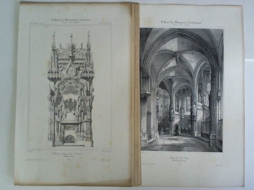 Le Moyen-Age Monumental et Archologique - France Achit Ogivale - 12 Lithographien aus dem 16. Jahrgang