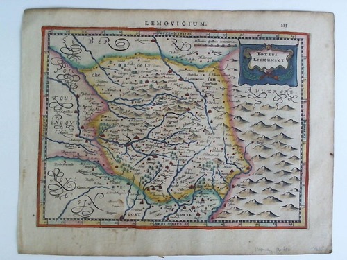 Mercator, Gerhard (1512 - 1594) - Lemovicium. Totius Lemouicier - Colorierte Karte im Kupferstich