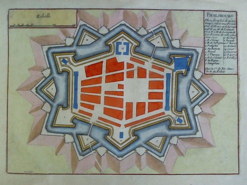 De Fer, Nicolas (1646 - 1720) - Phalsbourg - Colorierter Plan im Kupferstich