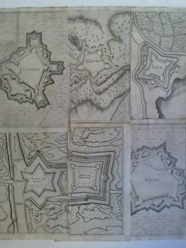 Blaeu, Joan (1596 - 1673) - 6 Plne der Festigungsanlagen im Kupferstich