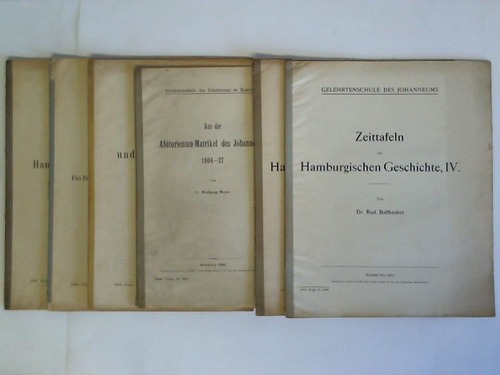 Hamburg, Johanneum - Sammlung von 5 Schriften der Gelehrtenschule des Johanneums und 1 Schrift des Realgymnasiums des  Johanneum