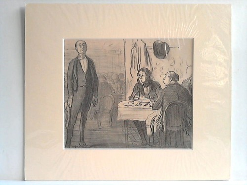 Daumier, Honor (geb. 26. 2. 1808 in Marseille; gest. 10. 2. 1879 in Valmondois, Val-dOise) - Im Restaurant - Lithographie