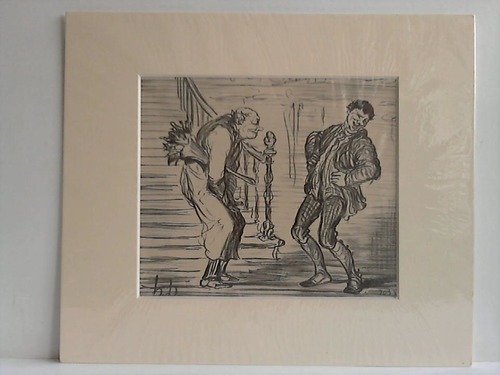 Daumier, Honor (geb. 26. 2. 1808 in Marseille; gest. 10. 2. 1879 in Valmondois, Val-dOise) - Not' maitre n'est plus marquis.. hi! hi! hi! - Original-Lithographie