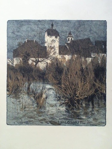 Nikutowski, Erich (Dsseldorf 1872 - Kaub 1921) - Waldshut - Colorierte Lithographie