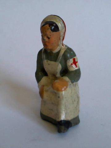 (Elastolin / Lineol - Massefigur) - Wehrmacht - Deutsche Krankenschwester