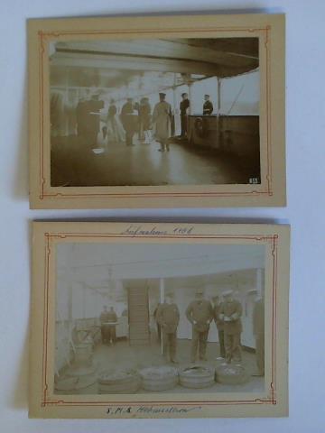 (Kaiser Wilhelm II.) - Nordland-Reise 1908 - Zwei auf Karton gezogene Original-Fotografien