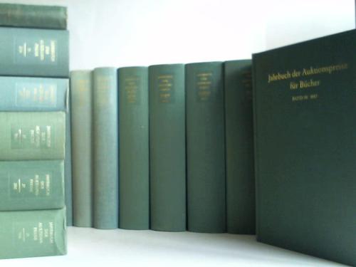 Jahrbuch des Auktionspreise - Fr Bcher, Handschriften und Autographen. 7Ergebnisse der Auktionen in Deutschland, Holland, sterreich und in der Schweiz. Mit Anhang Spezialgebiete der Antiquariate. 77 Bnde