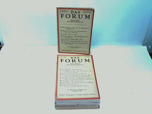 Forum, Das - Hrsg. von Wilhelm Herzog. 10 verschiedene Hefte