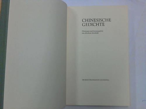 Horodisch, Abraham (Hrsg. / bersetzt) - Chinesische Gedichte