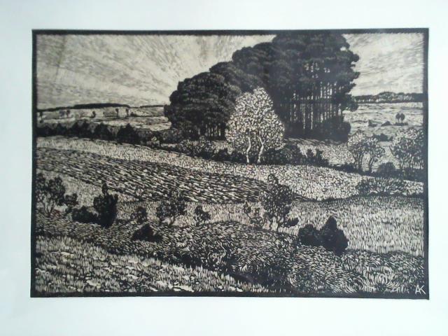 'Landschaft III/Norddeutsche Landschaft', Landschaft bei Garßen (Böcker Nr. 44) - Holzschnitt