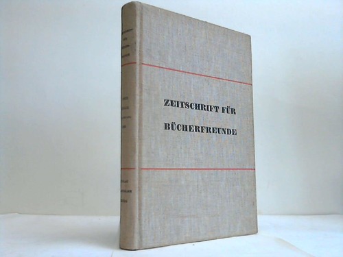 Witkowski, Georg (Hrsg.) - Zeitschrift fr Bcherfreunde