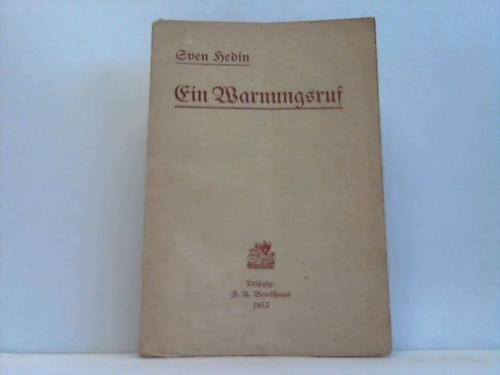 Hedin, Sven - Ein Warnungsruf