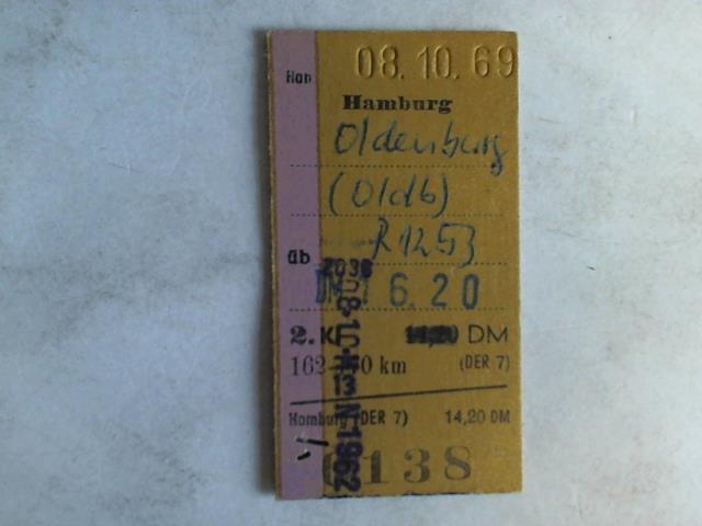 (Eisenbahn-Fahrkarte) - Hamburg-Oldenburg (Oldb)