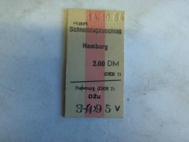(Eisenbahn-Fahrkarte) - Fahrkarte Schnellzugzuschlag Hamburg