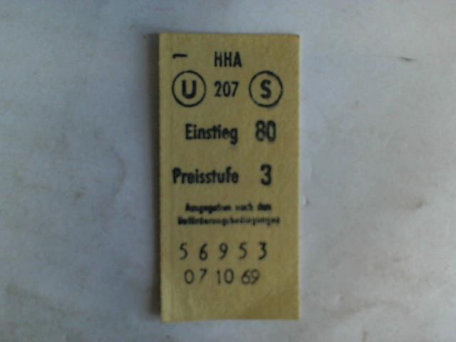 (Eisenbahn-Fahrkarte) - Fahrkarte 207 Einstieg 80 Preisstufe 3