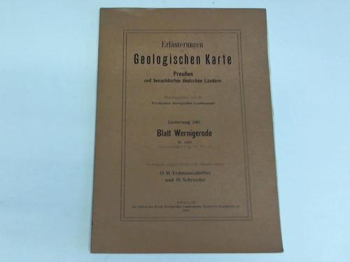 Erdmannsdrffer, O. H. / Schroeder, H. - Blatt Wernigerode. Nr. 2305, Gradabteilung 56, Nr. 9
