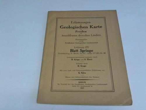Grupe, O. / Ebert, A. / Grz, G. - Blatt Springe. Gradabteilung 41, Nr. 44