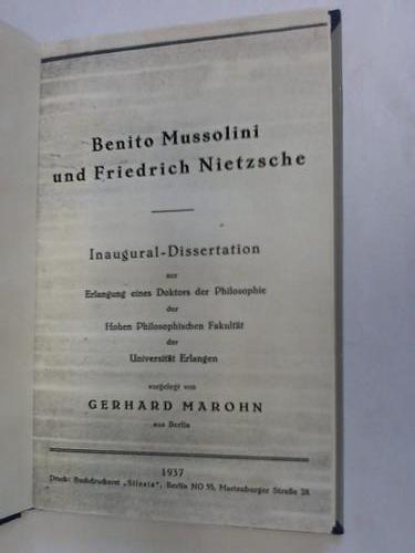 Marohn, Gerhard - Benito Mussolini und Friedrich Nietzsche (Kopie)