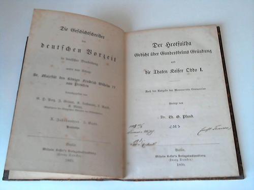 Pfund, Th. G. - Der Hrotsuitha. Gedicht ber Gandersheims Grndung und die Thaten Kaiser Oddo I.