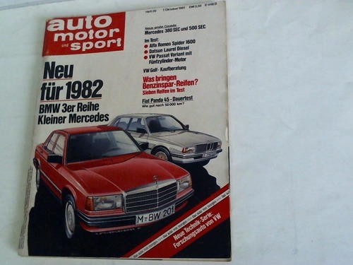 Auto Motor und Sport - Heft-Nr. 20 aus 1981