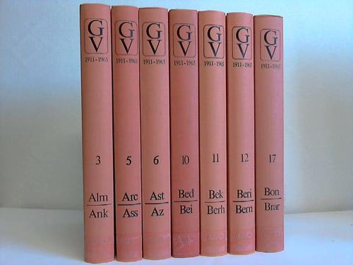 Oberschelp, Reinhard (Hrsg.) - Gesamtverzeichnis des deutschsprachigen Schrifttums (GV) 1911 - 1965. In 150 Bnden