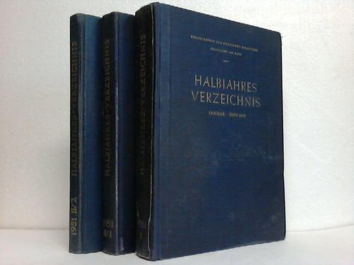 Eppelsheimer, Hanns W. (Hrsg.) - Bibliographie der deutschen Bibliothek, Frankfurt am Main. Halbjahresverzeichnis 1951. 2 Bnde in 3 Bnden