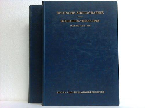 Deutsche Bibliographie - Halbjahres-Verzeichnis 1960 - Register. Band I und II. 2 Bnde