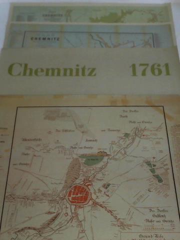 Chemnitz 1761 / 1891 / 1920. Zusammen 3 Poster mit Abbildungen historischer Pläne der Stadt